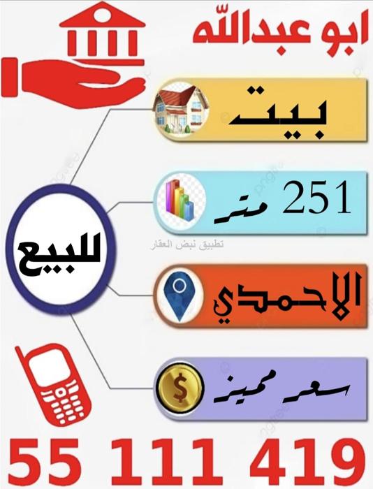 صورة بيوت للبيع في الاحمدي